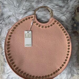 Urban Expressions Blush Peach Tote with Gold Accents